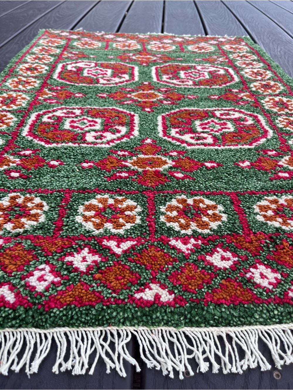 Vintage-Inspired Christmas Oushak Accent Rug - NWOT